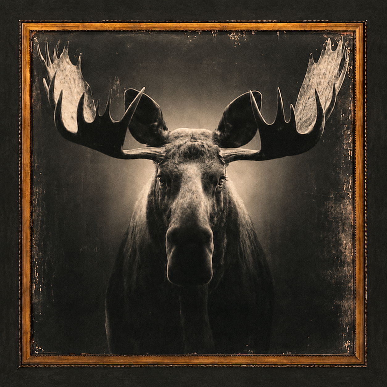 The Basin Monarch Moose Framed Canvas