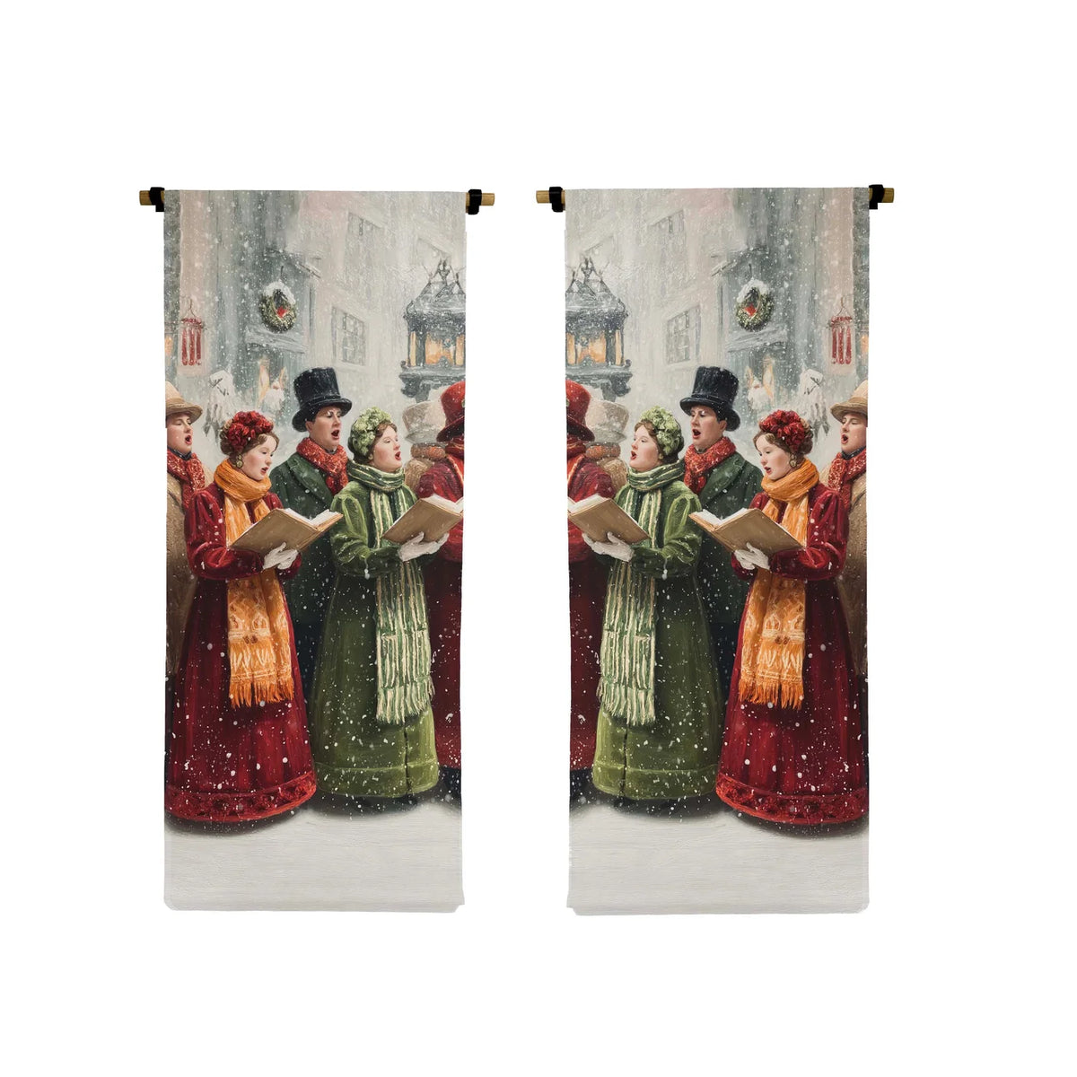 Victorian Christmas Carollers Scroll