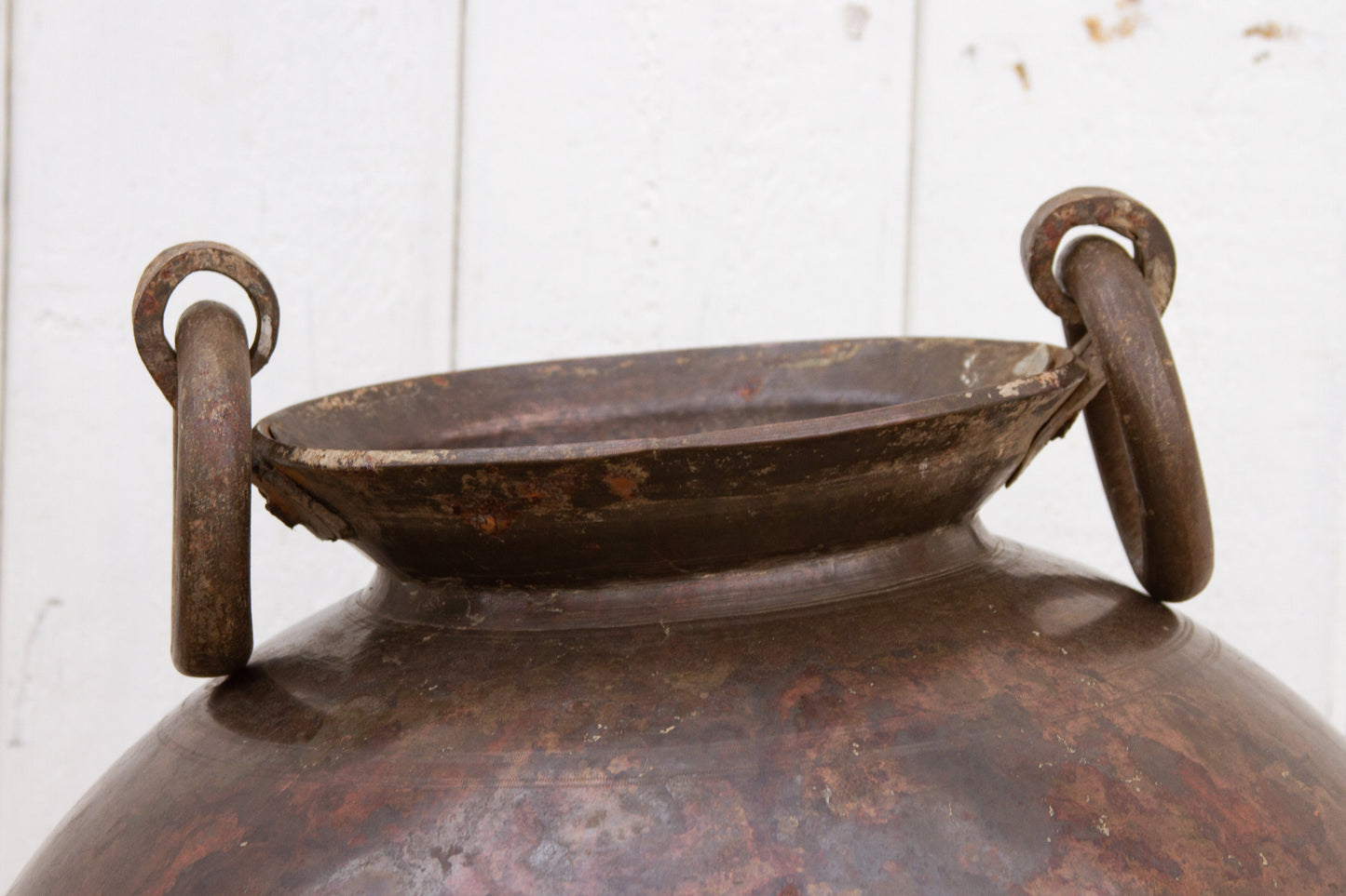 Aged Bronze Color Indian Water Container-Antique Planter-tbgypsysoul