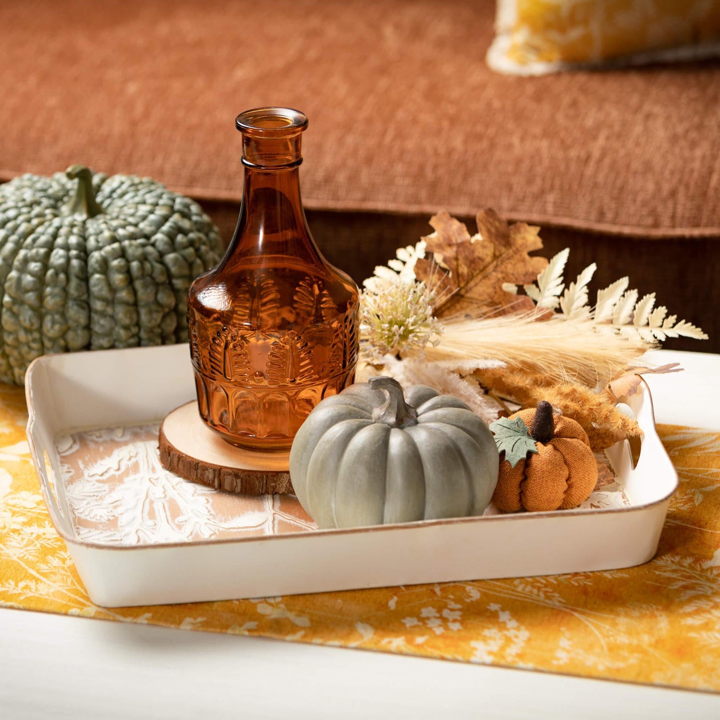 Amber Wheat Harvest Vase-Vase-tbgypsysoul