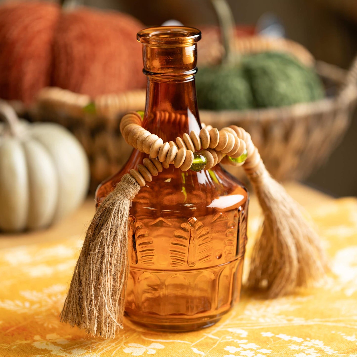 Amber Wheat Harvest Vase-Vase-tbgypsysoul