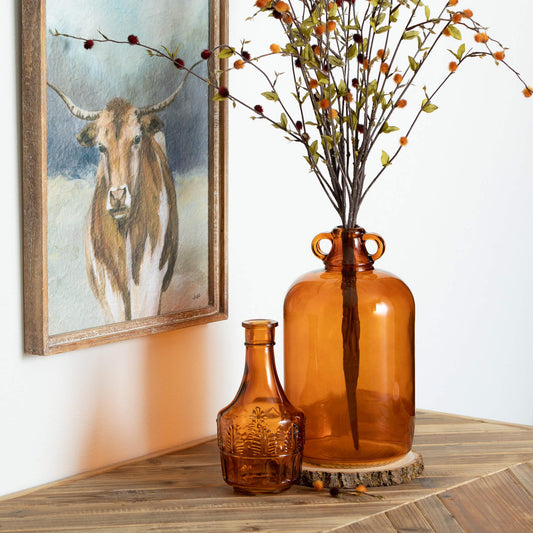 Amber Wheat Harvest Vase-Vase-tbgypsysoul