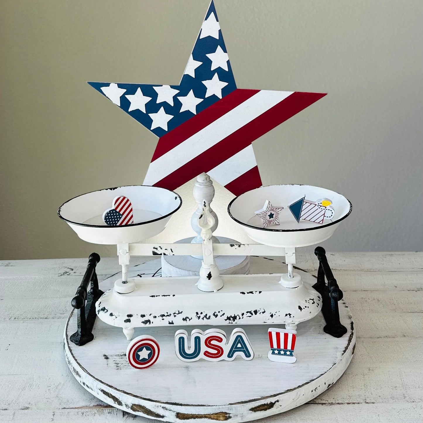 america-wood-shapes-set-of-6-home-decor-adams-co-Threadbare Gypsy Soul