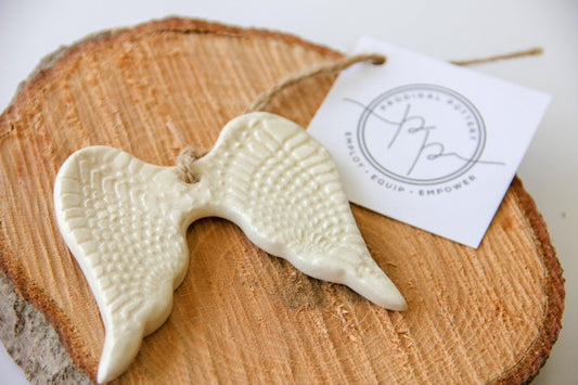 Angel Wing Ornament-Ceramic-tbgypsysoul