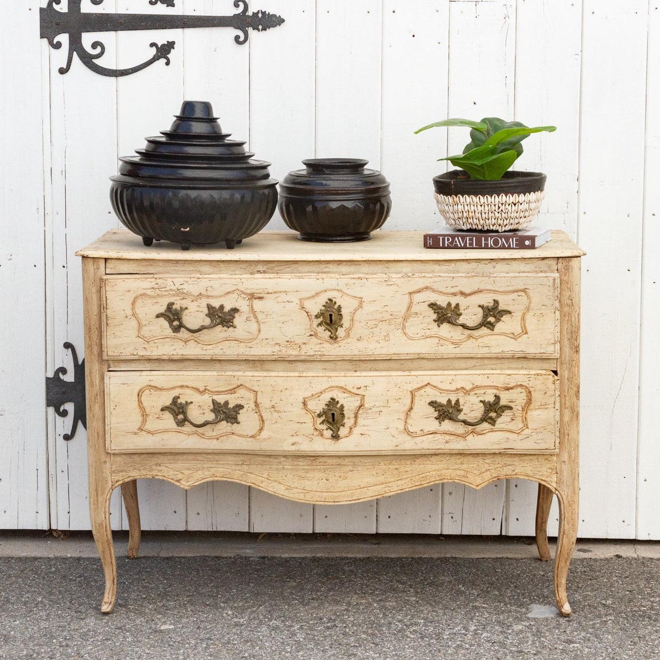 Antique Farmhouse French Bleached Dresser-tbgypsysoul