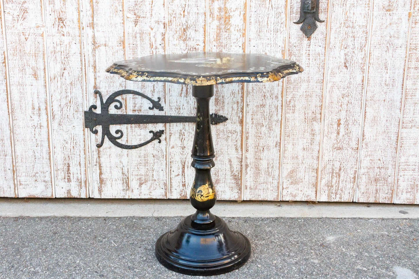 Antique French Mother of Pearl Inlaid Table-Furniture-tbgypsysoul