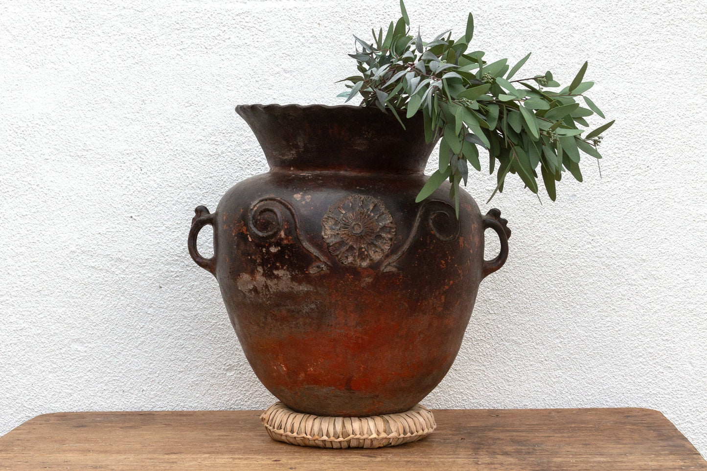 Antique Guatemalan Large Floral Olla-Accents-tbgypsysoul