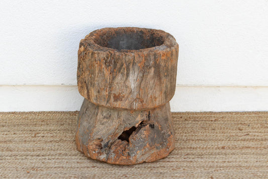 Antique Semi Fossilized Tribal Mortar-Accents-tbgypsysoul