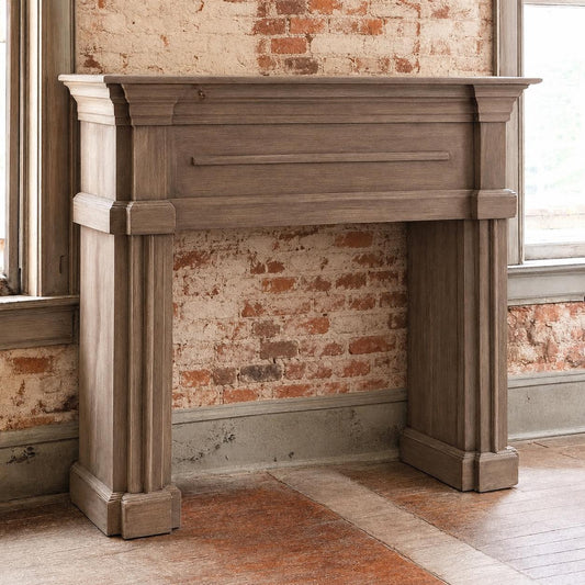 Berkshires Mantle, Driftwood-Fireplace Mantle-tbgypsysoul