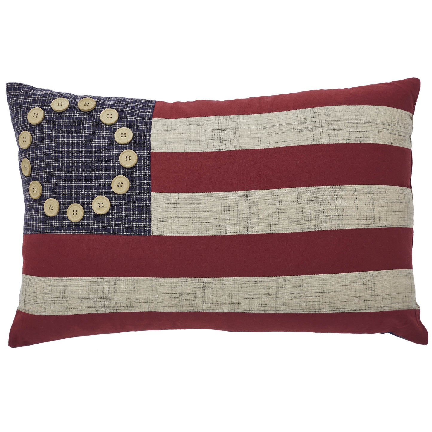 Betsy Ross Button American Flag Pillow-Pillows-tbgypsysoul