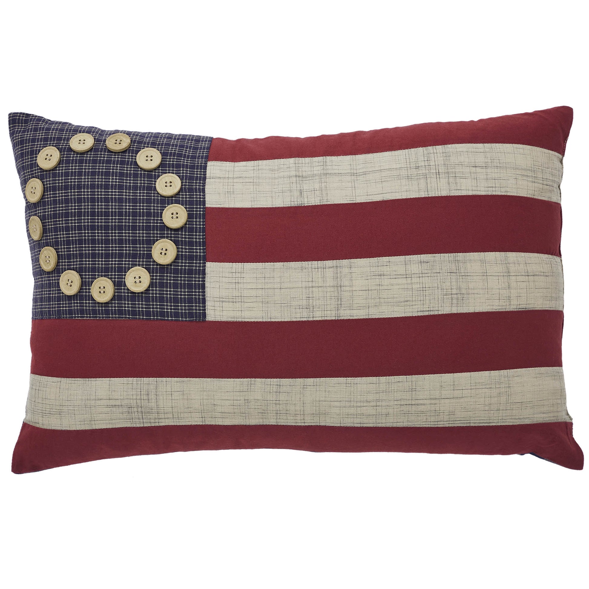 Betsy Ross Button American Flag Pillow-Pillows-tbgypsysoul