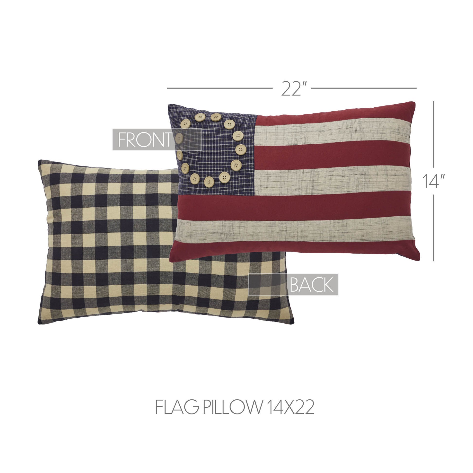 Betsy Ross Button American Flag Pillow-Pillows-tbgypsysoul
