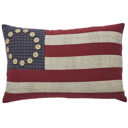 Betsy Ross Button American Flag Pillow-Pillows-tbgypsysoul