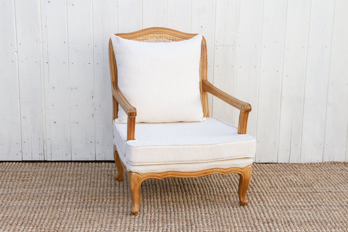 Bleached Wood French Country Armchair-tbgypsysoul