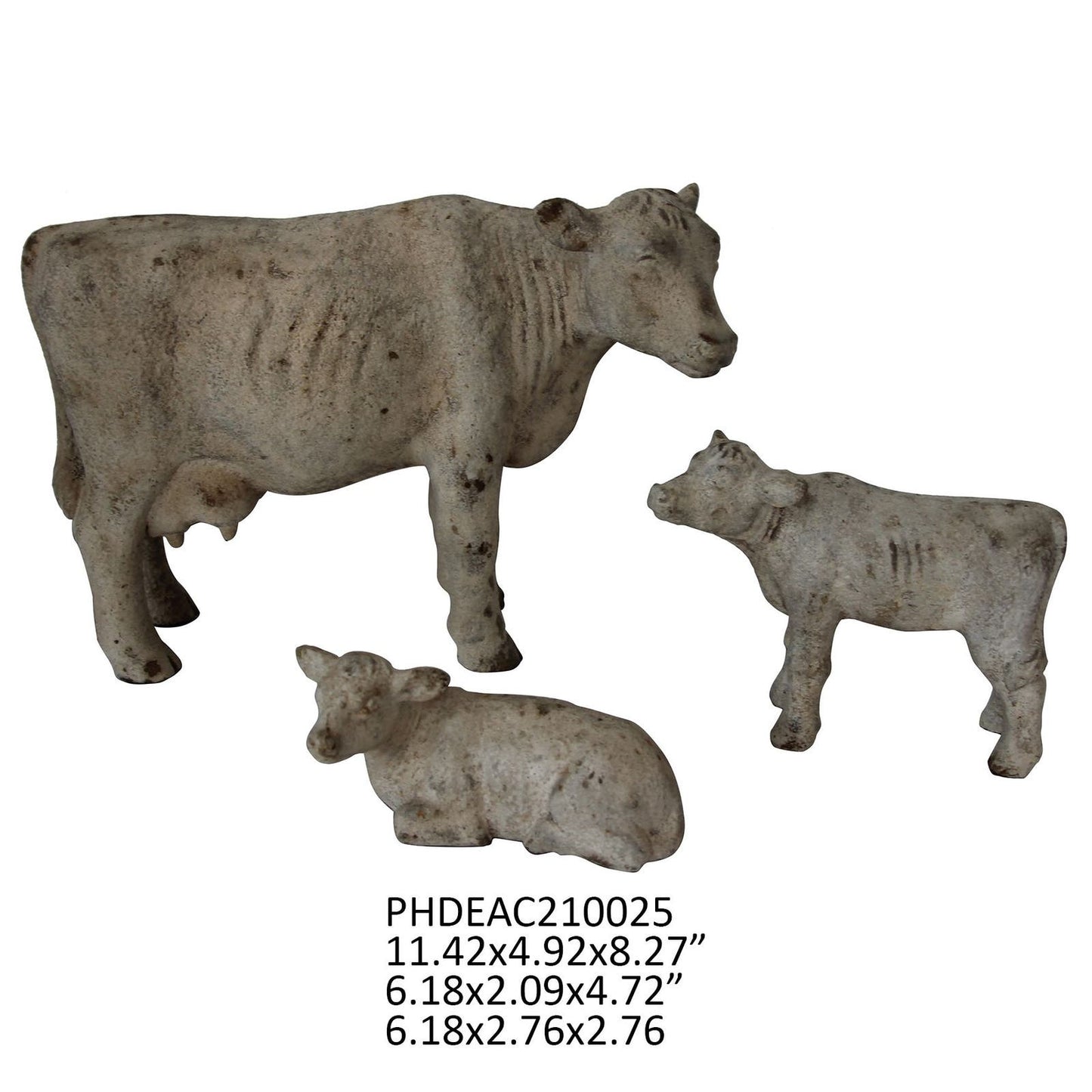 BOVINE FAMILY SET OF 3-Sculptures & Statues-tbgypsysoul