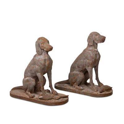 Cast Iron Hound Pair, Set of 2-tbgypsysoul