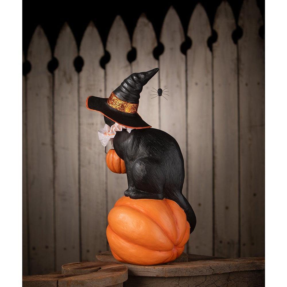 Cat Witch on Pumpkin by Bethany Lowe Designs-Figurines-tbgypsysoul
