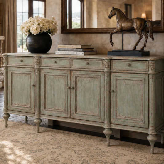 Château Verdure French Country Sideboard - White Glove Included-Buffet Sideboard-tbgypsysoul