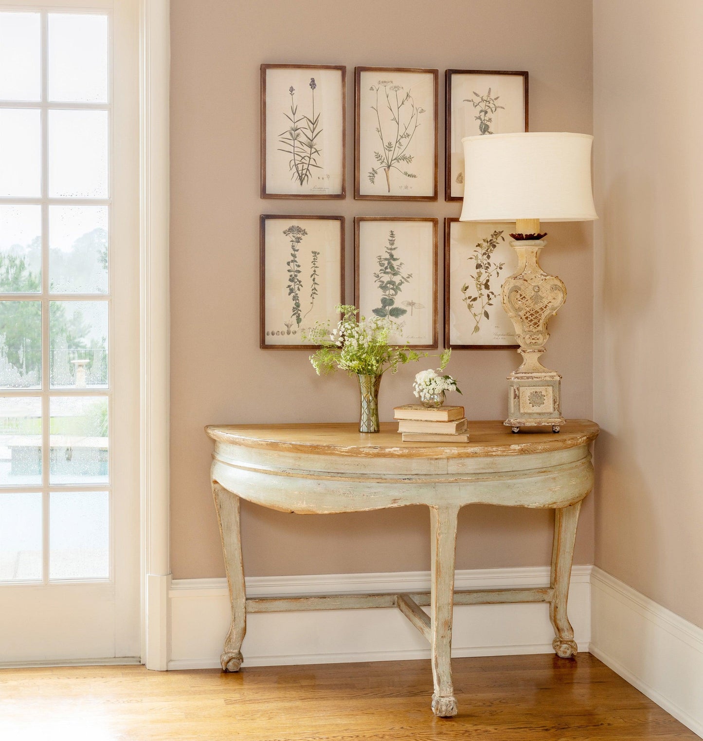 Chinois Demi-Lune Table-Accent Table-tbgypsysoul