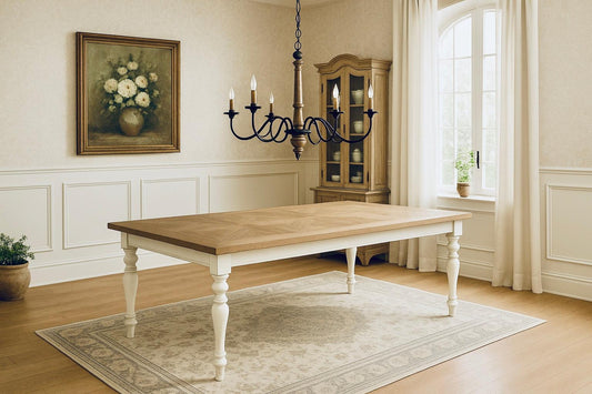 Cotswold Dining Table - Whitewash-Dining Table-tbgypsysoul