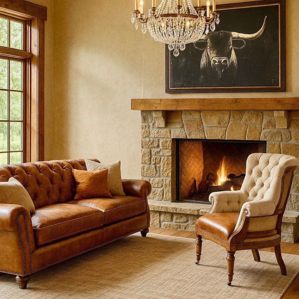 Couture Ranch Havana Wingback Chair-Accent Chair-tbgypsysoul