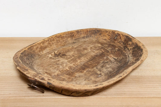 Distressed Dough Wooden Bowl-Bowl-tbgypsysoul