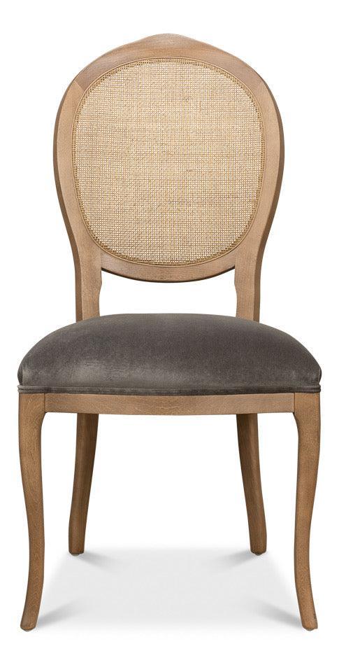 French Country Oval Cane Back Dining Chair, Set of 2 - White Glove Included-Dining Chair-tbgypsysoul