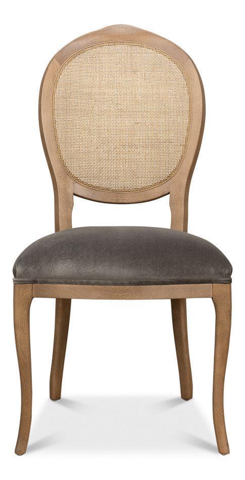 French Country Oval Cane Back Dining Chair, Set of 2 - White Glove Included-Dining Chair-tbgypsysoul