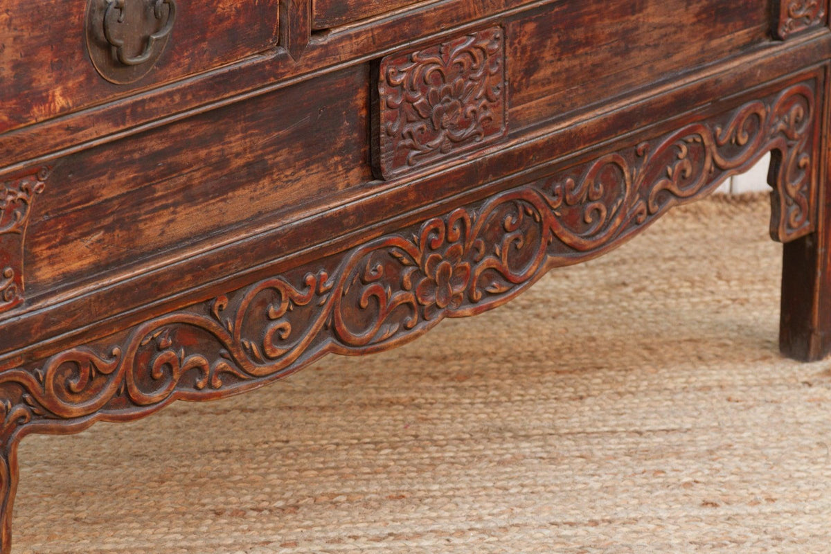 Early 19th Century Qing Dynasty Carved Console-Console Table-tbgypsysoul