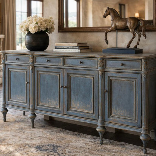 The Élevé Ranch Sideboard - Blue Patiné-Buffet Sideboard-tbgypsysoul