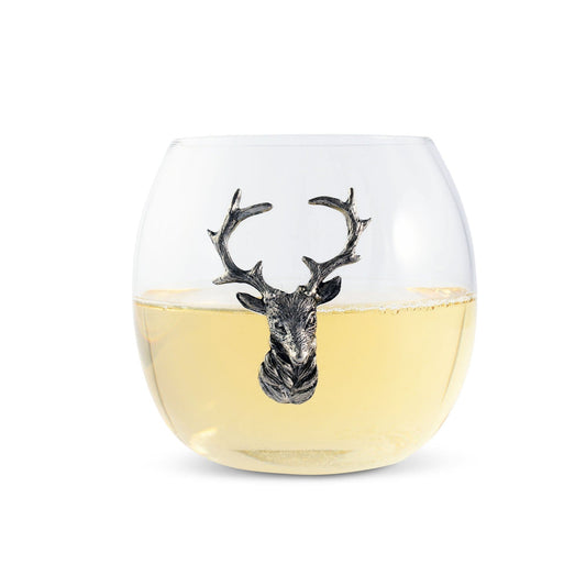 Elk / Deer Stemless Wine Glass-Lodge Style-tbgypsysoul