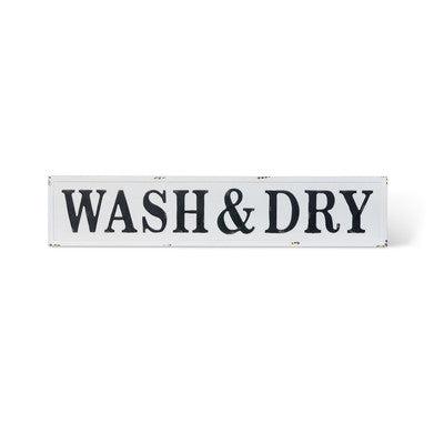 Embossed Metal Wash & Dry Sign-Decorative Signs-tbgypsysoul