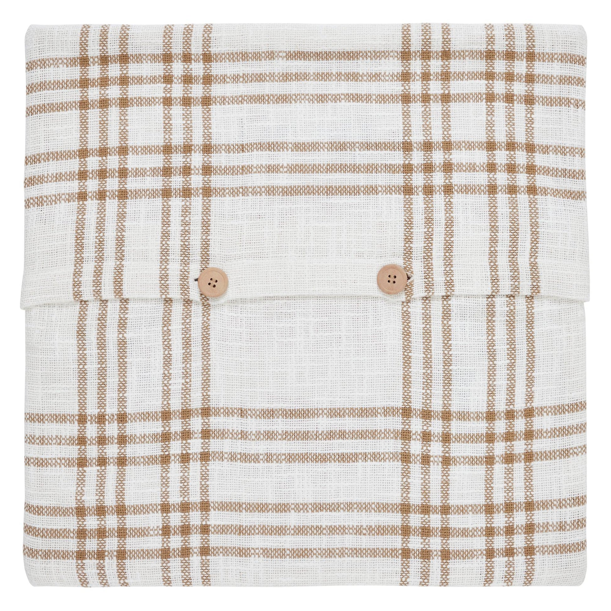 Embroidered Farmhouse Give Thanks Plaid Pillow Cover-Throw Pillow-tbgypsysoul