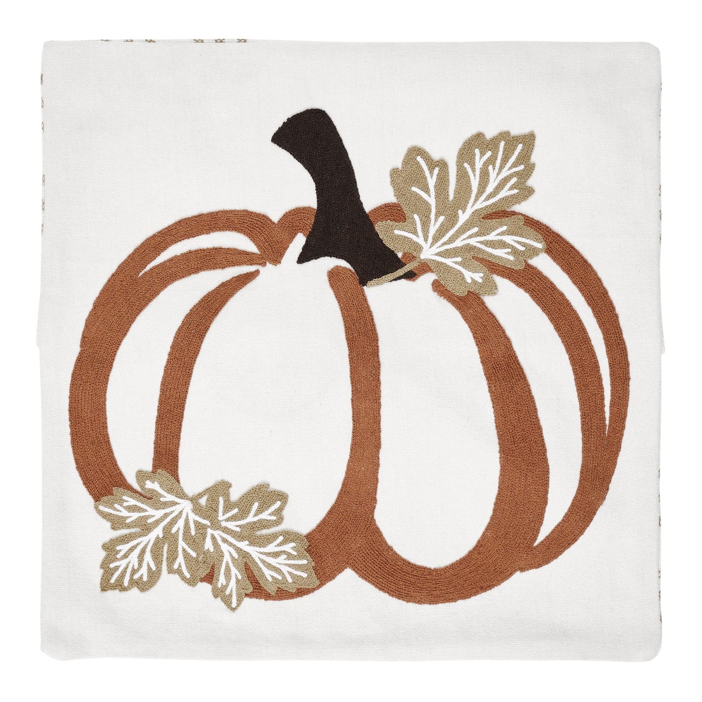 Embroidered Farmhouse Plaid Pumpkin Pillow Cover-Throw Pillow-tbgypsysoul