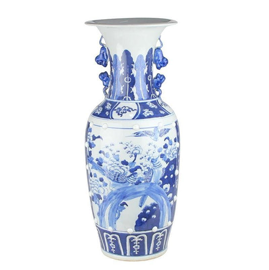 Extra Large Bird Scene Vase-Shop-tbgypsysoul