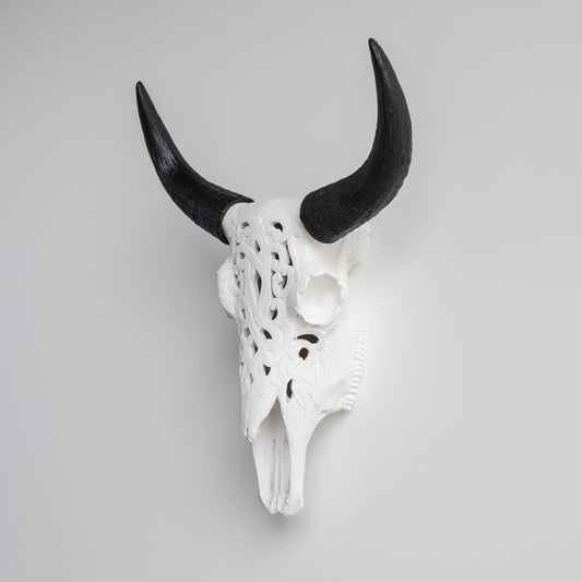 Faux Carved Cow Skull-Wall Decor-tbgypsysoul