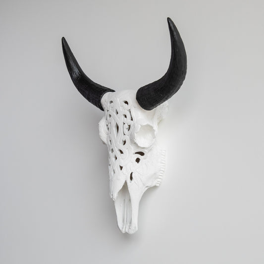 Faux Carved Cow Skull-Wall Decor-tbgypsysoul