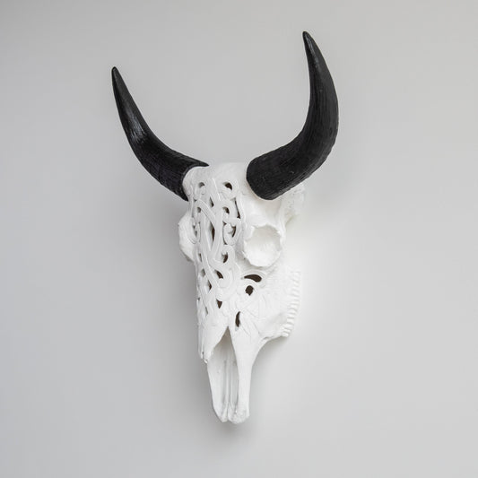 Faux Carved Cow Skull-Wall Decor-tbgypsysoul