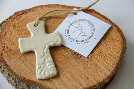 Flared Cross Ornament-Ceramic-tbgypsysoul