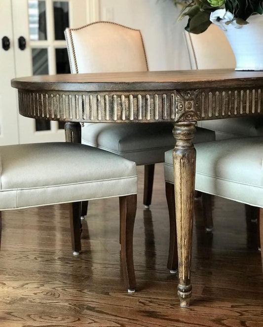 French Antique Reproduction Dining Table - White Glove Included-Dining Table-tbgypsysoul