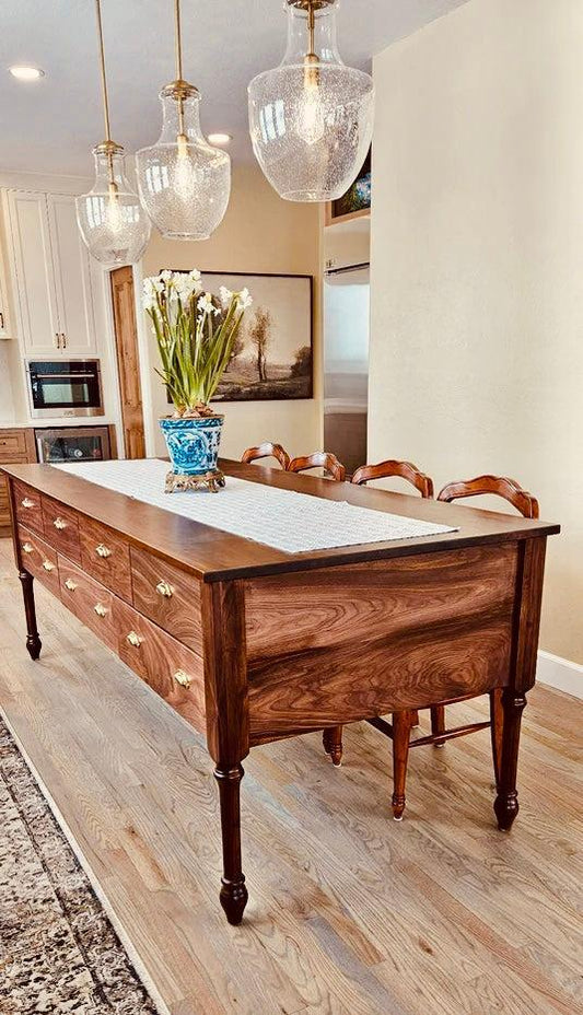 French Country Farmhouse Kitchen Island - Custom, Handmade; Choose your size, finish, and hardware-Kitchen Island-tbgypsysoul