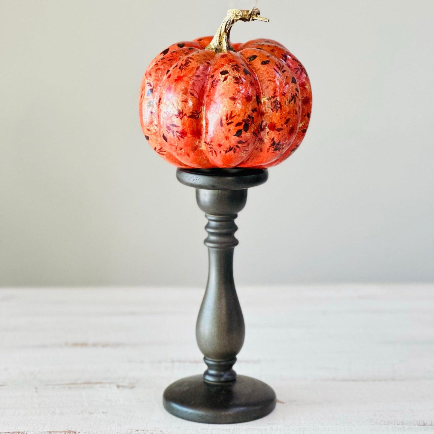 French Country Turned Wood Candlestick - Large-Home Decor-tbgypsysoul