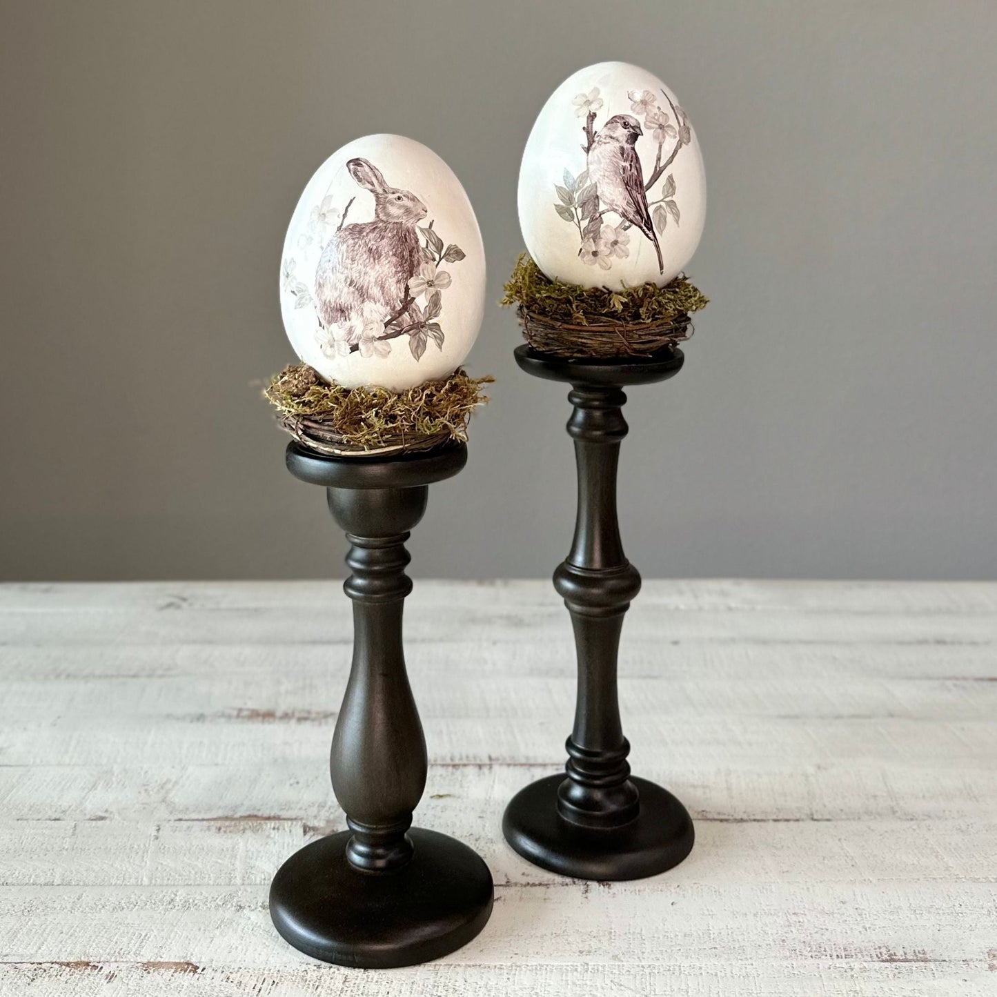 french-country-turned-wood-candlestick-large-home-decor-park-hill-3-Threadbare Gypsy Soul