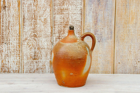 Glazed French Wine Container-Vintage Wine Container-tbgypsysoul