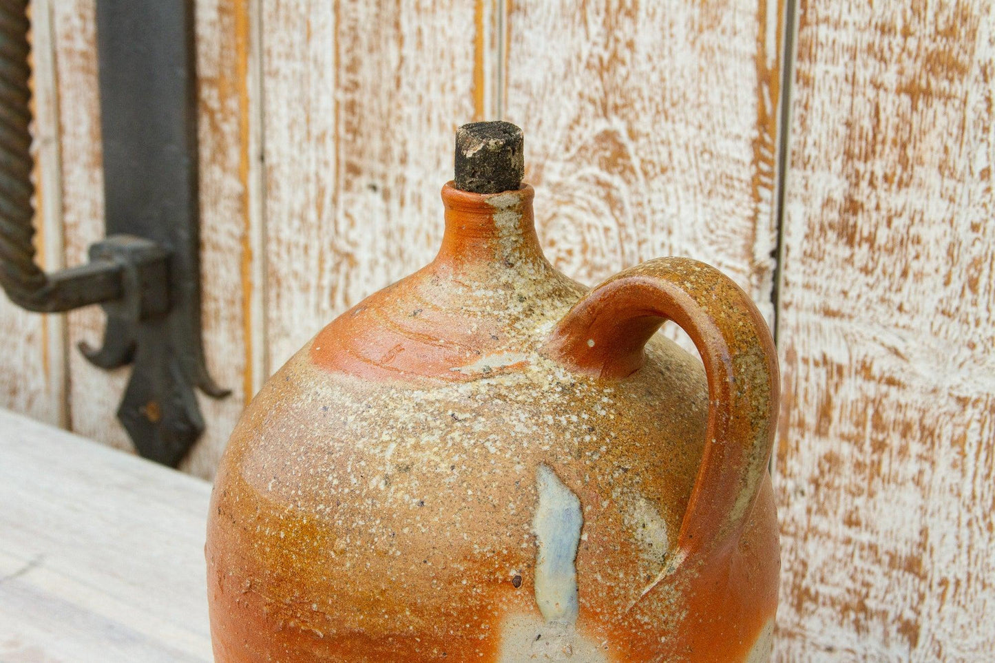 Glazed French Wine Container-Vintage Wine Container-tbgypsysoul