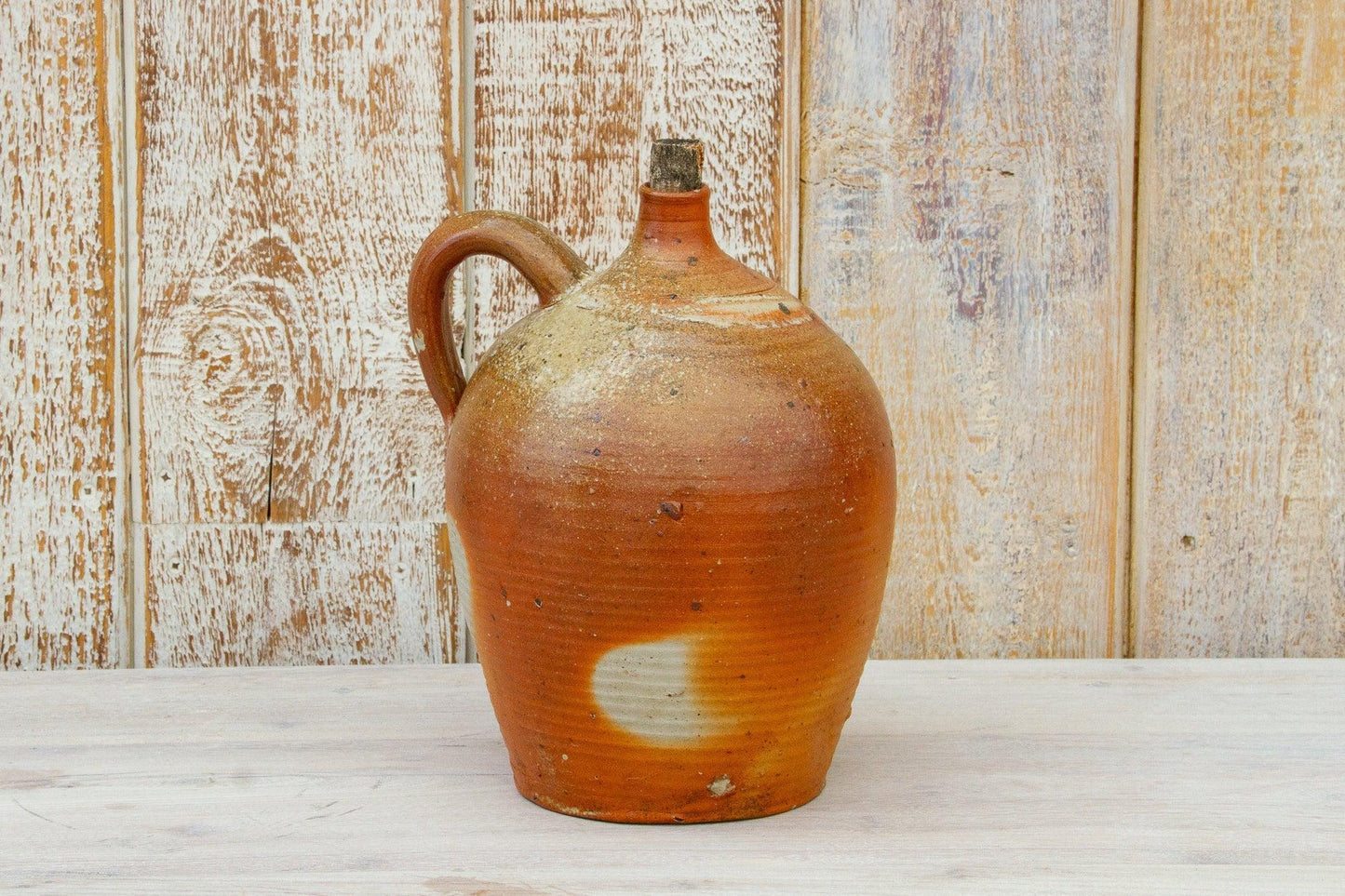 Glazed French Wine Container-Vintage Wine Container-tbgypsysoul