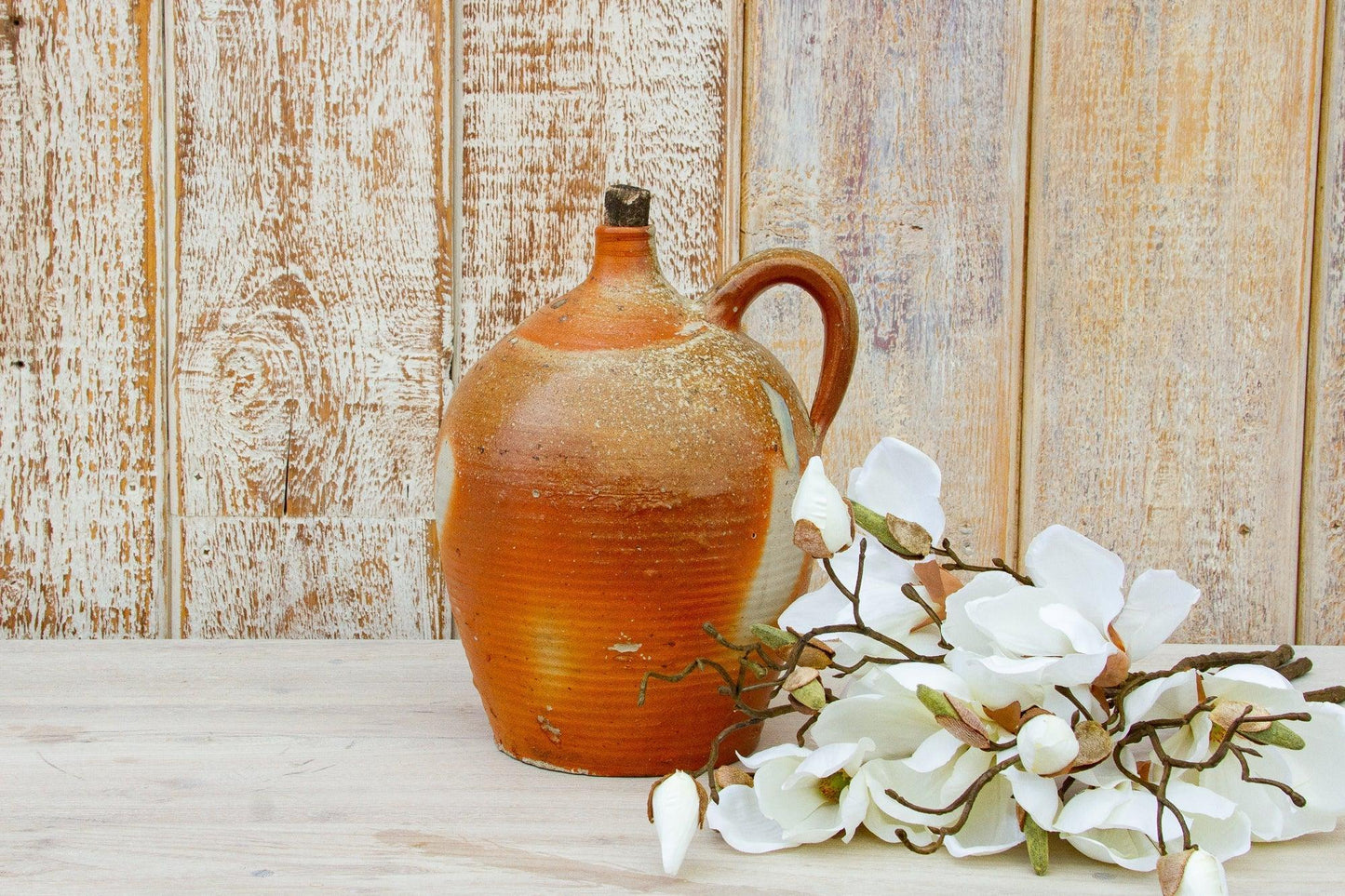 Glazed French Wine Container-Vintage Wine Container-tbgypsysoul