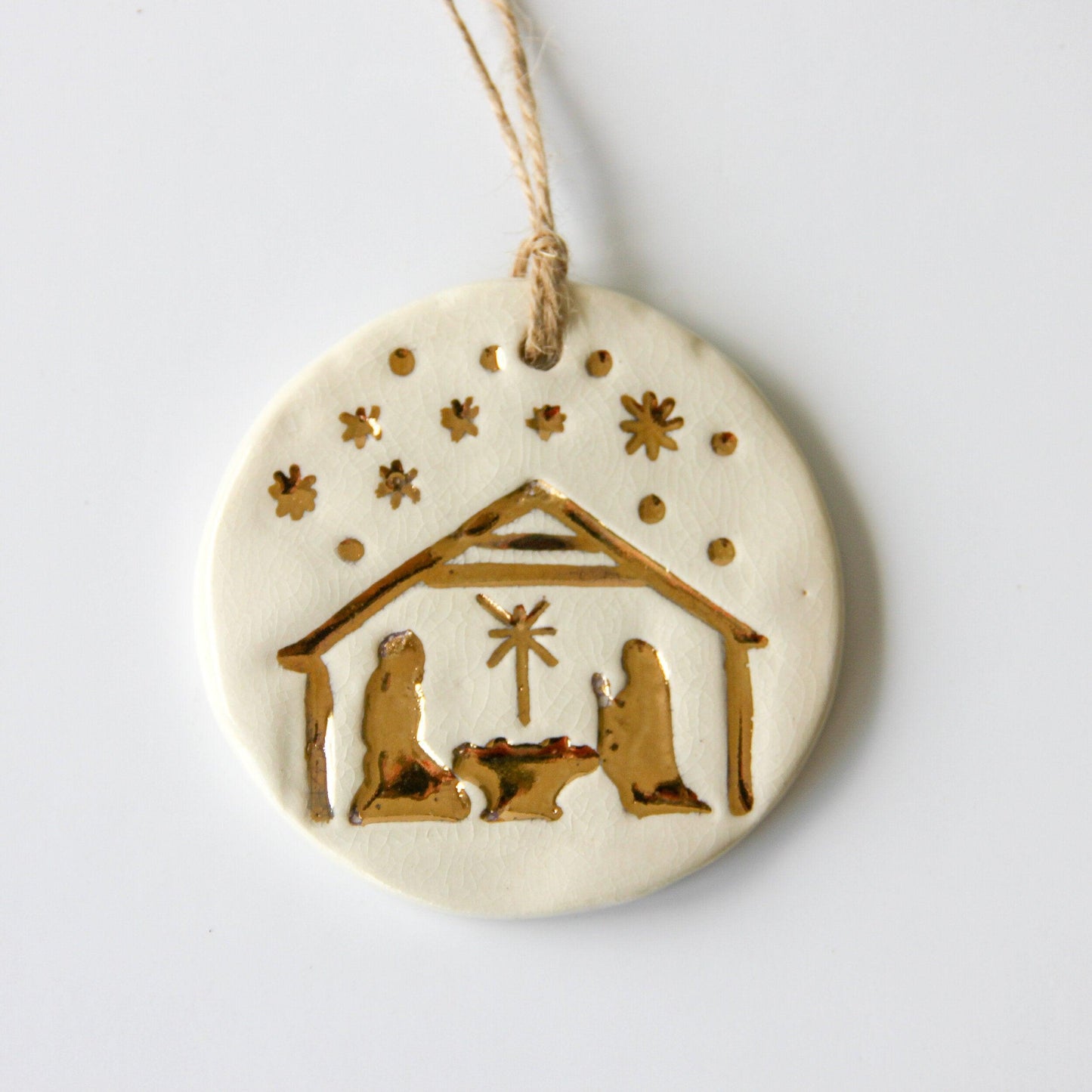 Gold Leaf Nativity Ornament-tbgypsysoul