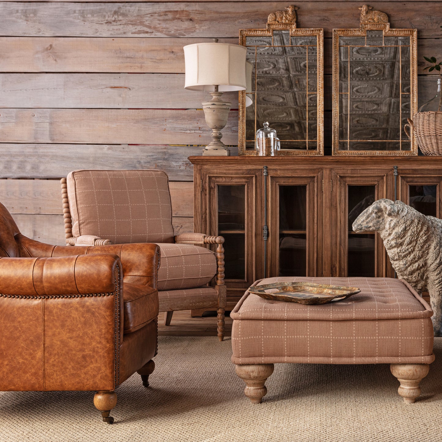 Grand Oaks Leon Leather Arm Chair-Accent Chair-tbgypsysoul