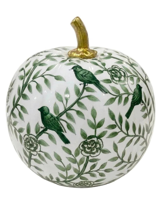 Green Bird & Vine Pumpkin-Shop-tbgypsysoul